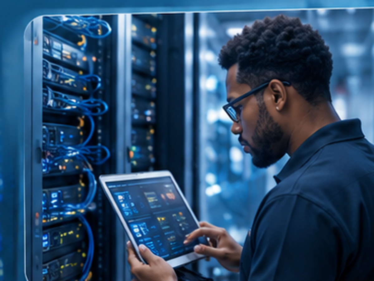 IT professional working with network and server infrastructure